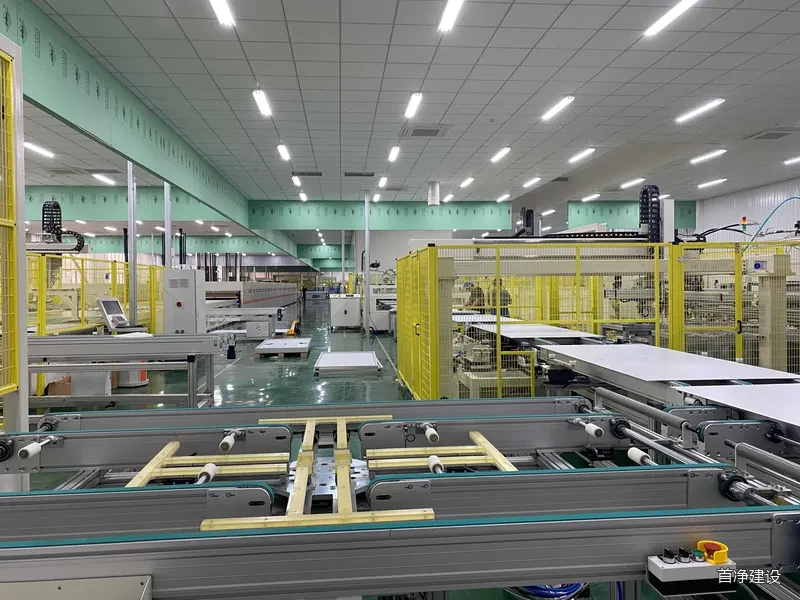 北京首净承建的金茂绿建实验室基地II期厂房装修施工项目现场图